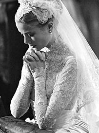 Грейс Келли в свадебном платье